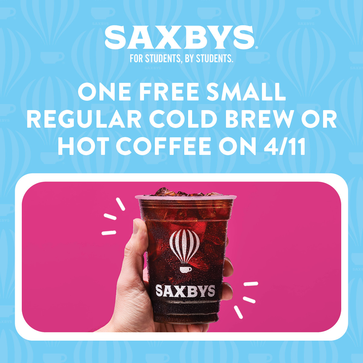 saxbys coffee deal graphic